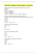 WGU C955 - Module 3: Basic Algebra – Qs And As