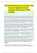 ATI Detailed Answer Key Practice Test &num;2 Latest Updates AGrade