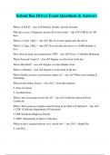 School Bus Driver Exam Questions & Answers