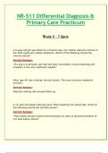 NR511 &sol; NR 511 Week 5 - 7 Quiz &lpar;Latest 2024 &sol; 2025&rpar;&colon; Differential Diagnosis & Primary Care Practicum - Chamberlain