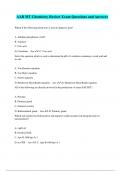AAB MT Chemistry Review Exam Questions and Answers