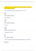 ASVAB Practice Test Mathematics Knowledge 44 Questions with Verified Answers,100% CORRECT