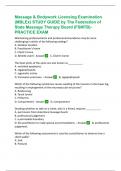 Massage & Bodywork Licensing Examination (MBLEx) STUDY GUIDE by The Federation of State Massage Therapy Board (FSMTB)- PRACTICE EXAM