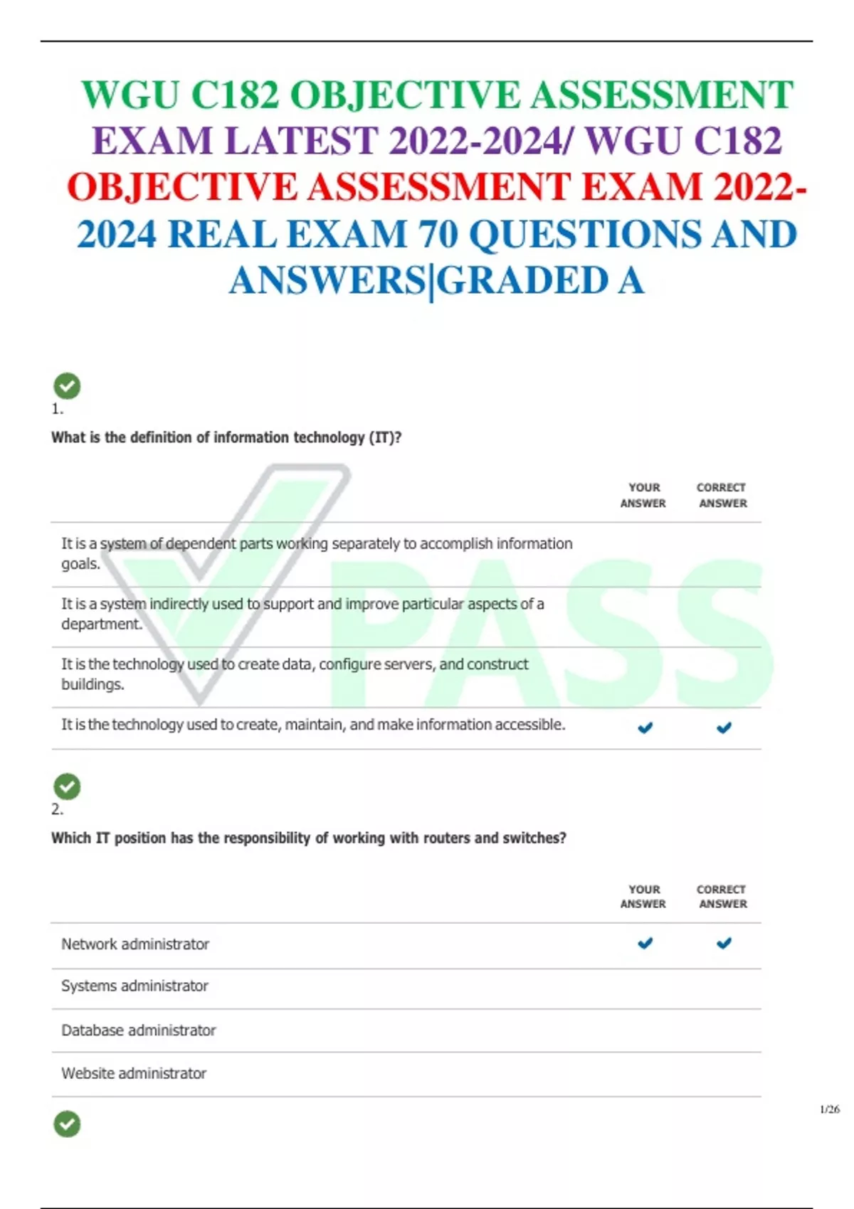 WGU C182 OBJECTIVE ASSESSMENT WGU C182 OBJECTIVE ASSESSMENT WGU C182 ...