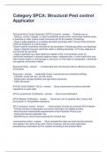 Category SPCA Structural Pest control Applicator Questions and Answers 2023