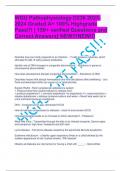 WGU Pathophysiology D236 2023-2024 Graded A&plus; 100&percnt; Highgrade Pass&excl;&excl;&excl; &lbrack; 150&plus; verified Questions and Correct Answers&rsqb; NEW&excl;&excl;&excl;NEW&excl;&excl;&excl;