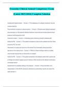 Fresenius Clinical Annual Competency Exam &lpar;Latest 2023-2024&rpar; Complete Solution