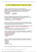 ATI RN PHARMACOLOGY PRACTICE EXAM 