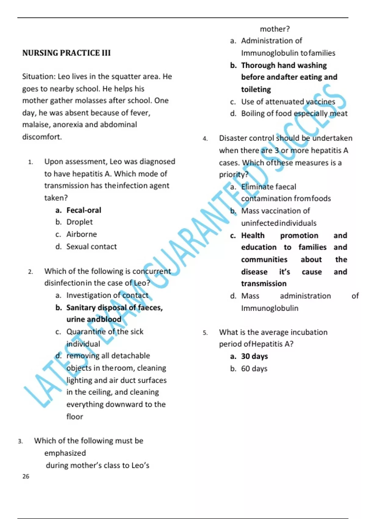 NURS 101 NURSING PRACTICE STUDY GUIDE PART III WITH ANSWERS - Nursing ...