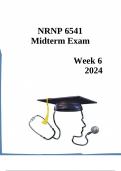 NRNP 6541 Week 6 Midterm Exam Complete with Answers Verified and Graded A+ 2024