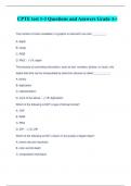 CPTE test 1-3 Questions and Answers Grade A&plus;