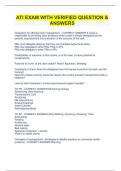 ATI EXAM WITH VERIFIED QUESTION &  ANSWERS