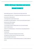 MMSC 420 Exam 1 Questions and Answers Already Graded A+