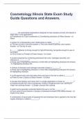 Cosmetology Illinois State Exam Study Guide Questions and Answers.