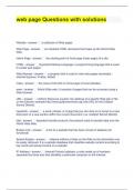 web page Questions with solutions 