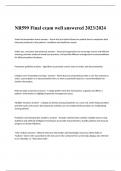 NR599 Final exam well answered 2023/2024