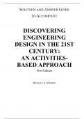 Solutions Manual for Discovering Engineering Design in the 21st Century An Activities-Based Approach 1st edition By Bradley Striebig &lpar;All Chapters&comma; 100&percnt; Original Verified&comma; A&plus; Grade&rpar;