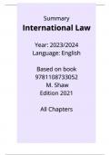Complete summary book International Law N. Shaw - All Chapters - English Edition 2021