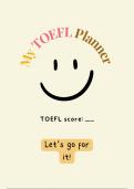 TOEFL Study Planner