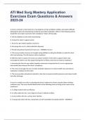 ATI Med Surg Mastery Application Exercises Exam Questions & Answers 2023-24