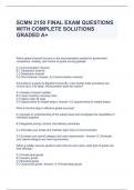 SCMN 2150 FINAL EXAM QUESTIONS WITH COMPLETE SOLUTIONS GRADED A+