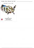 USA Narrative History Volume 2 Since 1865 7th Edition by James West Davidson  - Test Bank