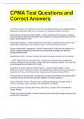CPMA Test Questions and Correct Answers