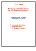 Test Bank for Managing a Global Workforce, 4th Edition Vance (All Chapters included)