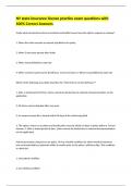 NY state insurance license practice exam questions&sol;answers
