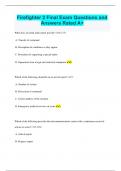 Firefighter 2 Final Exam Questions and Answers Rated A+