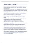 Mental health Exam&period;Practices with questions and answers 2023