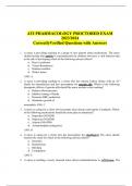 ATI PHARMACOLOGY PROCTORED EXAM  2023&sol;2024 CorrectlyVerified Questions with Answers 