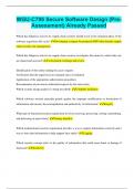 WGU-C706 Secure Software Design &lpar;Pre- Assessment&rpar; Already Passed