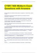 CYBR 7400 Midterm Exam Questions with Answers