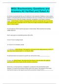 WGU Biochemistry Questions and Answers All Verified and Rated A&plus;