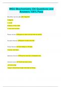 WGU Biochemistry OA Questions and Answers 100&percnt; Pass