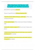WGU BioChem OA Review with Complete and Verified Solutions