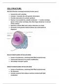 OCR AS/A LEVEL BIOLOGY CELL STRUCTRURE NOTES