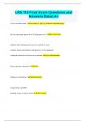 LRA 110 Final Exam Questions and Answers Rated A&plus;