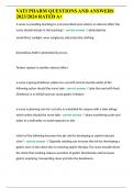 VATI PHARM QUESTIONS AND ANSWERS 2023&sol;2024 RATED A&plus;
