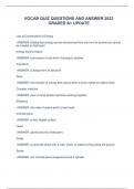 VOCAB QUIZ QUESTIONS AND ANSWER 2023 GRADED A&plus; UPDATE