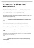 SP2-Automotive Service Safety Final Exam&lpar;Answer Key&rpar;