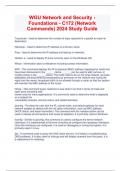 WGU Network and Security - Foundations - C172 (Network Commands) 2024 Study Guide