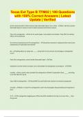 Texas Ext Type B TFM02 &vert; 100 Questions  with 100&percnt; Correct Answers &vert; Latest  Update &vert; Verified 