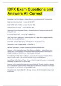 IDFX Exam Questions and Answers All Correct