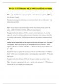Sickle Cell Disease with 100&percnt;verified answers