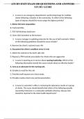 ATI RN EXIT EXAM 180 QUESTIONS AND ANSWERS STUDY GUIDE 2024 UPDATED