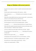 Drugs as Medicine with correct answers