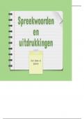 PowerPoint spreekwoorden en uitdrukkingen groep 8 PABO