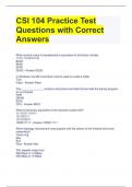 CSI 104 Practice Test Questions with Correct Answers